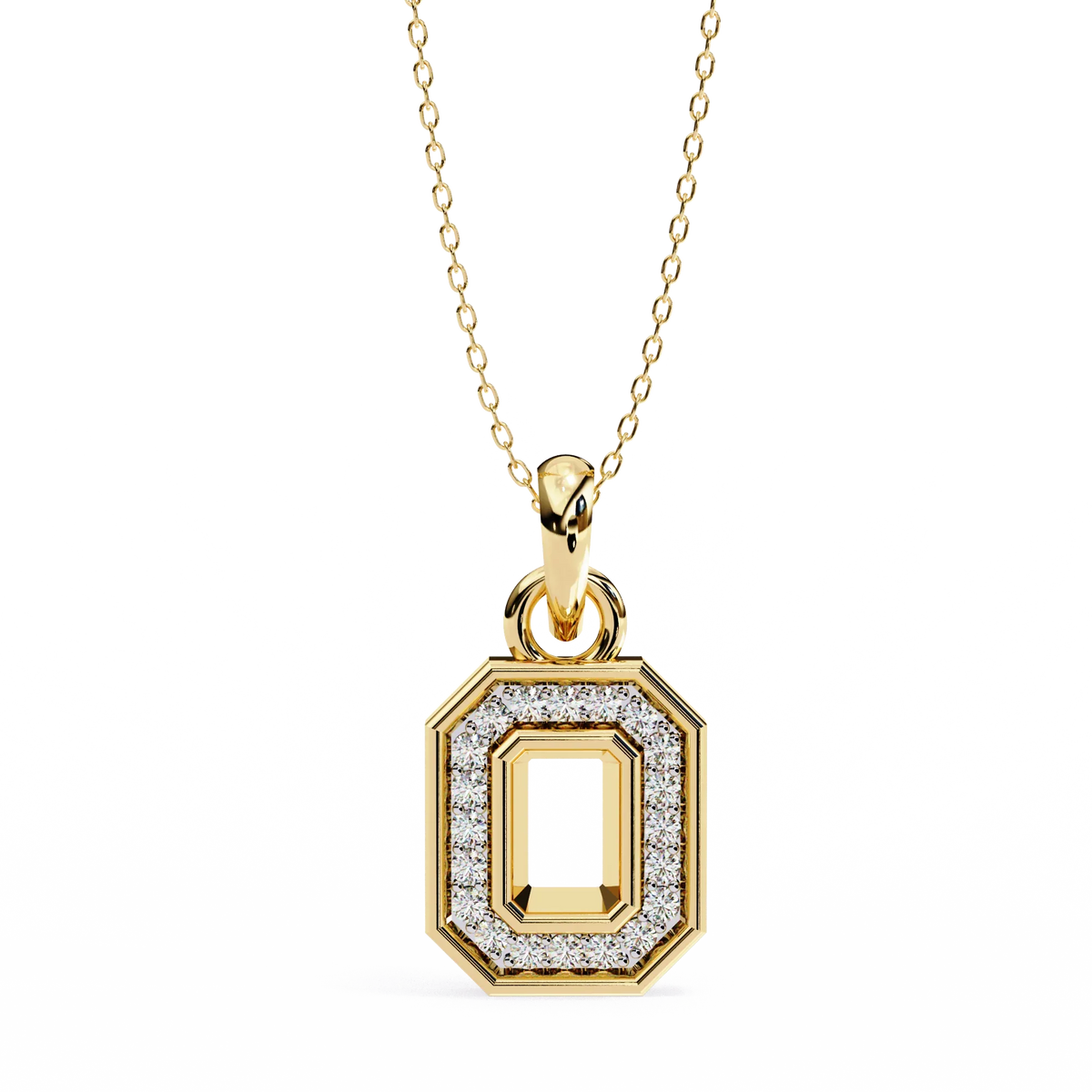 Geo Halo Lab Grown Diamond Pendant - Ophiratbf