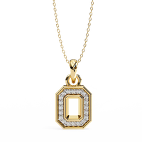 Geo Halo Lab Grown Diamond Pendant - Ophiratbf
