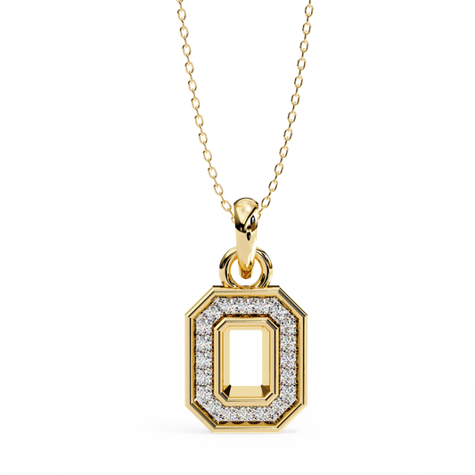 Geo Halo Lab Grown Diamond Pendant
