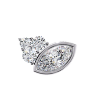 Bliss Marquise & Pear Bezel Lab Grown Diamond Studs - Ophiratbf