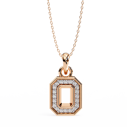 Geo Halo Lab Grown Diamond Pendant