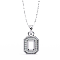 Geo Halo Lab Grown Diamond Pendant - Ophiratbf