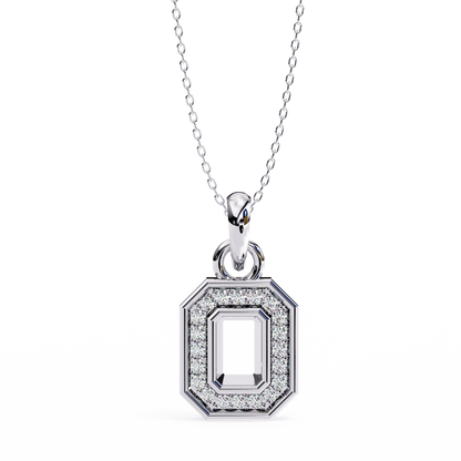 Geo Halo Lab Grown Diamond Pendant