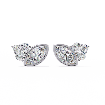 Bliss Marquise & Pear Bezel Lab Grown Diamond Studs