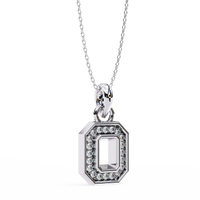 Geo Halo Lab Grown Diamond Pendant - Ophiratbf