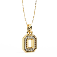 Geo Halo Lab Grown Diamond Pendant - Ophiratbf