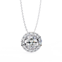 Opaline Halo Oval Lab Grown Diamond Pendant - Ophiratbf