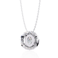 Opaline Halo Oval Lab Grown Diamond Pendant - Ophiratbf