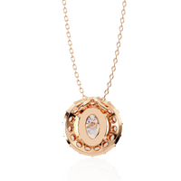 Opaline Halo Oval Lab Grown Diamond Pendant - Ophiratbf