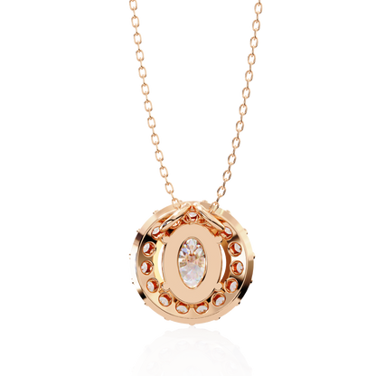 Opaline Halo Oval Lab Grown Diamond Pendant