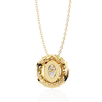 Opaline Halo Oval Lab Grown Diamond Pendant - Ophiratbf