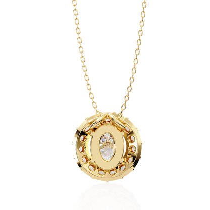 Opaline Halo Oval Lab Grown Diamond Pendant