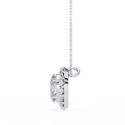 Opaline Halo Oval Lab Grown Diamond Pendant