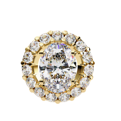 Opaline Halo Oval Lab Grown Diamond Pendant