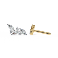 Sylvan Marquise Leaf Lab Grown Diamond Studs - Ophiratbf