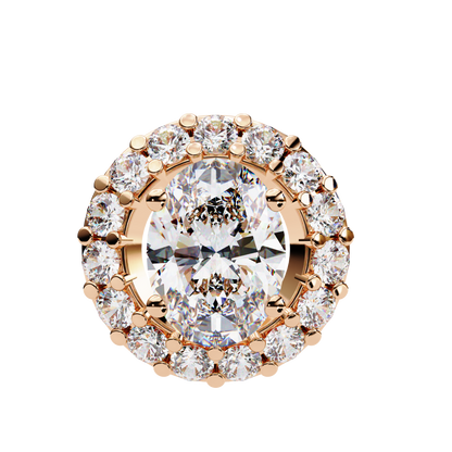 Opaline Halo Oval Lab Grown Diamond Pendant