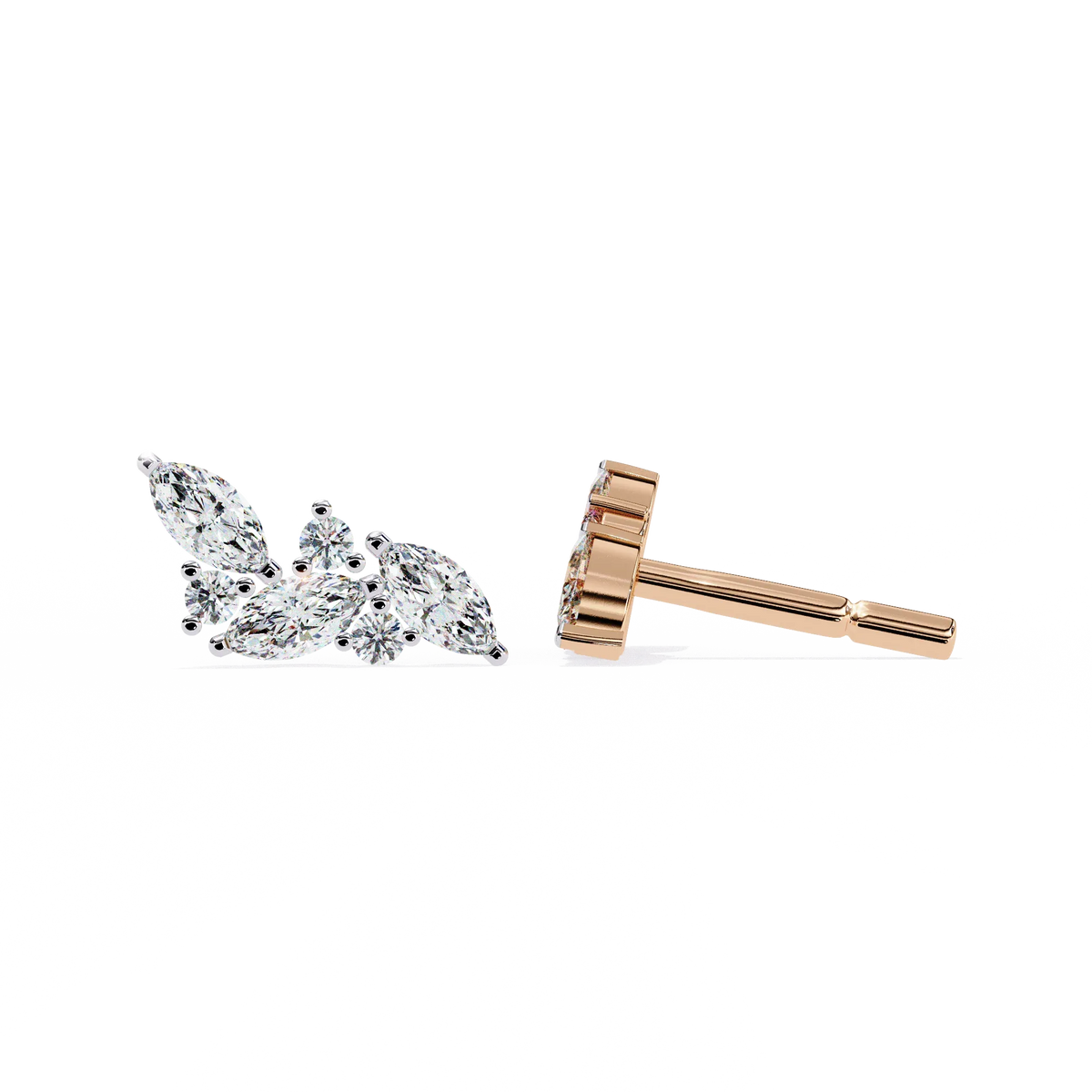 Sylvan Marquise Leaf Lab Grown Diamond Studs - Ophiratbf