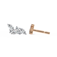 Sylvan Marquise Leaf Lab Grown Diamond Studs - Ophiratbf