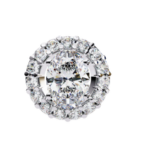 Opaline Halo Oval Lab Grown Diamond Pendant - Ophiratbf
