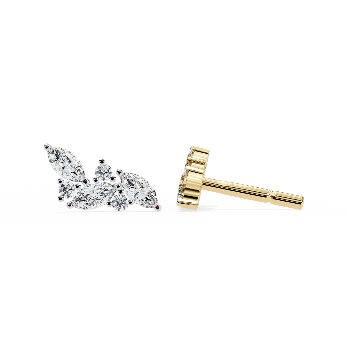 Sylvan Marquise Leaf Lab Grown Diamond Studs - Ophiratbf