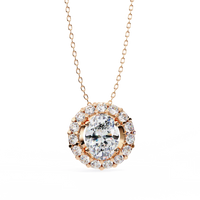 Opaline Halo Oval Lab Grown Diamond Pendant - Ophiratbf