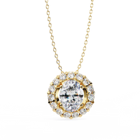 Opaline Halo Oval Lab Grown Diamond Pendant - Ophiratbf