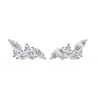 Sylvan Marquise Leaf Lab Grown Diamond Studs - Ophiratbf