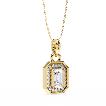 Imperia Double Halo Lab Grown Diamond Pendant