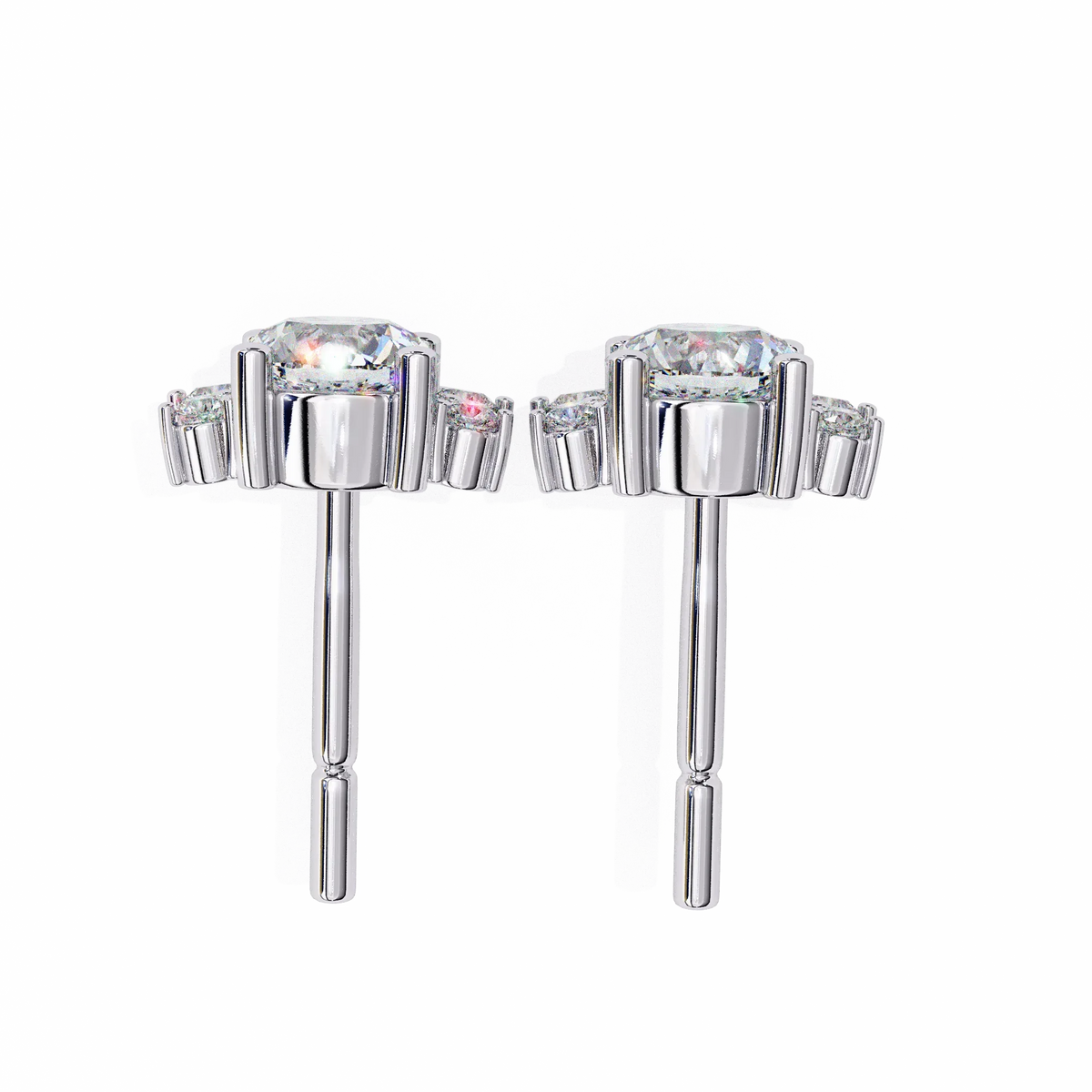 Gala Art Deco Marquise Cluster Lab Grown Diamond Studs - Ophiratbf