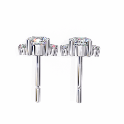 Gala Art Deco Marquise Cluster Lab Grown Diamond Studs