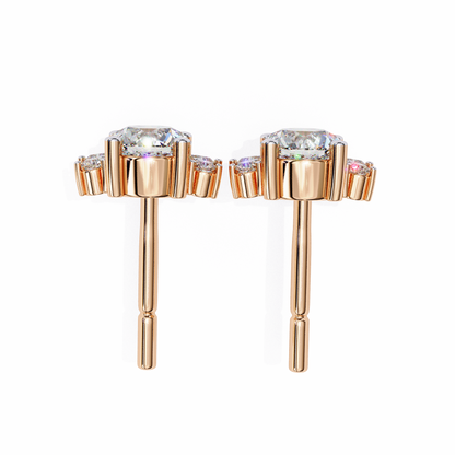 Gala Art Deco Marquise Cluster Lab Grown Diamond Studs