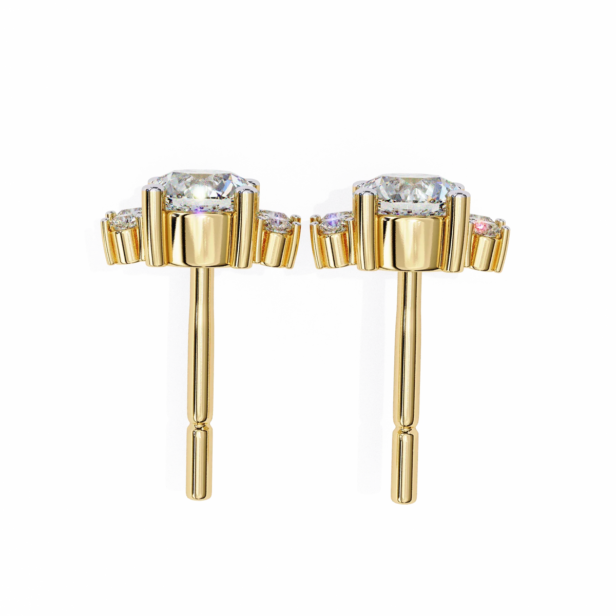Gala Art Deco Marquise Cluster Lab Grown Diamond Studs - Ophiratbf