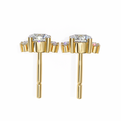 Gala Art Deco Marquise Cluster Lab Grown Diamond Studs