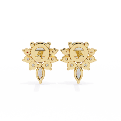 Gala Art Deco Marquise Cluster Lab Grown Diamond Studs