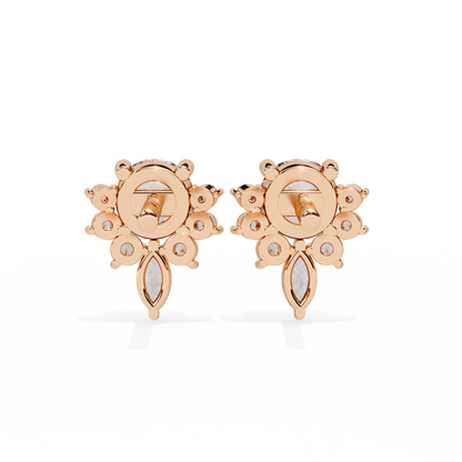 Gala Art Deco Marquise Cluster Lab Grown Diamond Studs