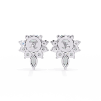 Gala Art Deco Marquise Cluster Lab Grown Diamond Studs - Ophiratbf