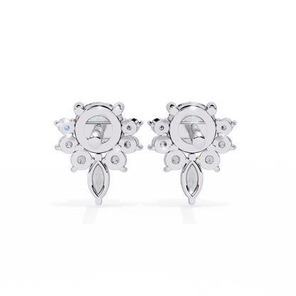 Gala Art Deco Marquise Cluster Lab Grown Diamond Studs