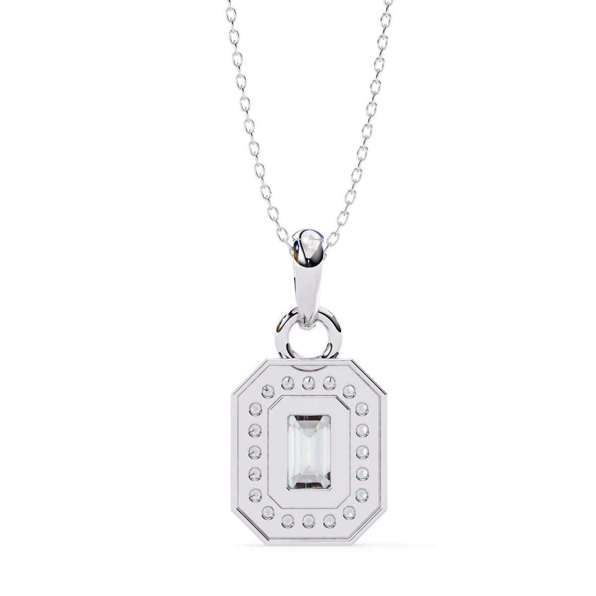 Imperia Double Halo Lab Grown Diamond Pendant - Ophiratbf