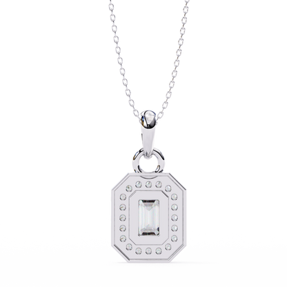Imperia Double Halo Lab Grown Diamond Pendant