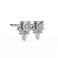 Gala Art Deco Marquise Cluster Lab Grown Diamond Studs - Ophiratbf