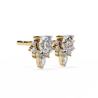 Gala Art Deco Marquise Cluster Lab Grown Diamond Studs - Ophiratbf