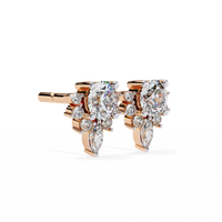 Gala Art Deco Marquise Cluster Lab Grown Diamond Studs - Ophiratbf