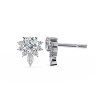 Gala Art Deco Marquise Cluster Lab Grown Diamond Studs - Ophiratbf