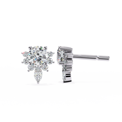 Gala Art Deco Marquise Cluster Lab Grown Diamond Studs
