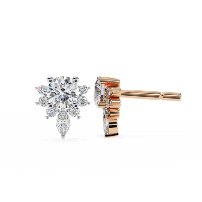 Gala Art Deco Marquise Cluster Lab Grown Diamond Studs