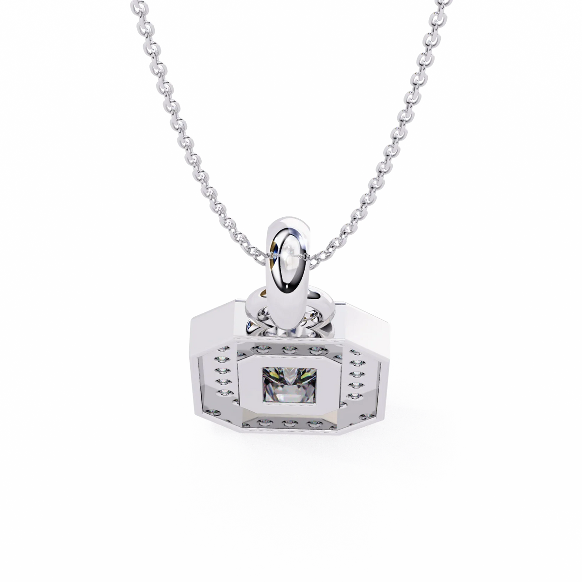 Imperia Double Halo Lab Grown Diamond Pendant - Ophiratbf