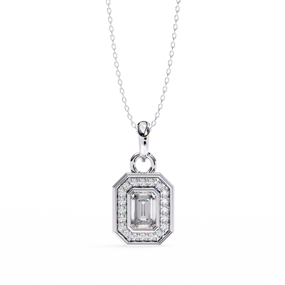 Imperia Double Halo Lab Grown Diamond Pendant