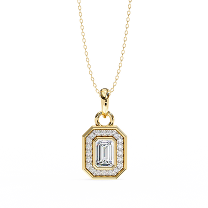 Imperia Double Halo Lab Grown Diamond Pendant