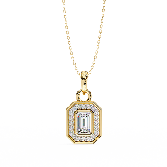 Imperia Double Halo Lab Grown Diamond Pendant