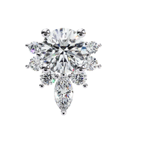 Gala Art Deco Marquise Cluster Lab Grown Diamond Studs - Ophiratbf